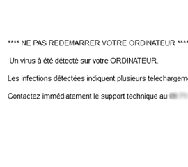 Arnaque faux support informatique